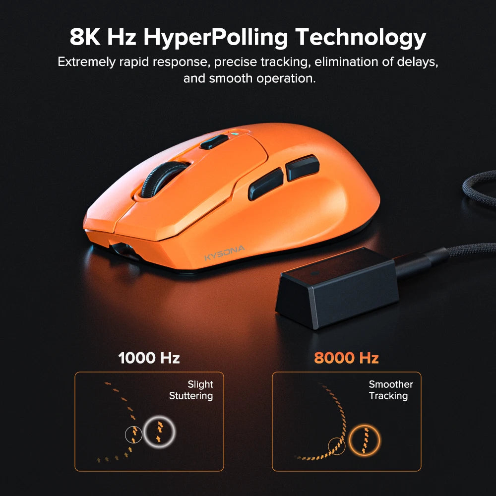 Ultraleichte Gaming-Maus 26K DPI Tri-Mode Kabellos