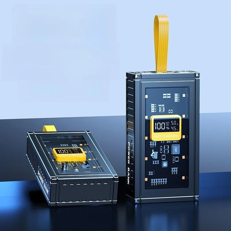 Transparente Powerbank 20000–50000mAh Schnellladung