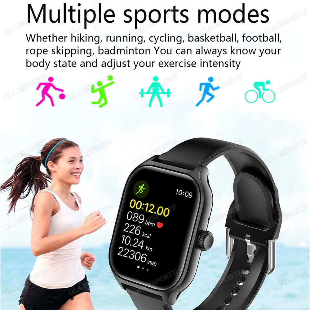 Smartwatch Herren Damen AMOLED Bildschirm 100+ Modi