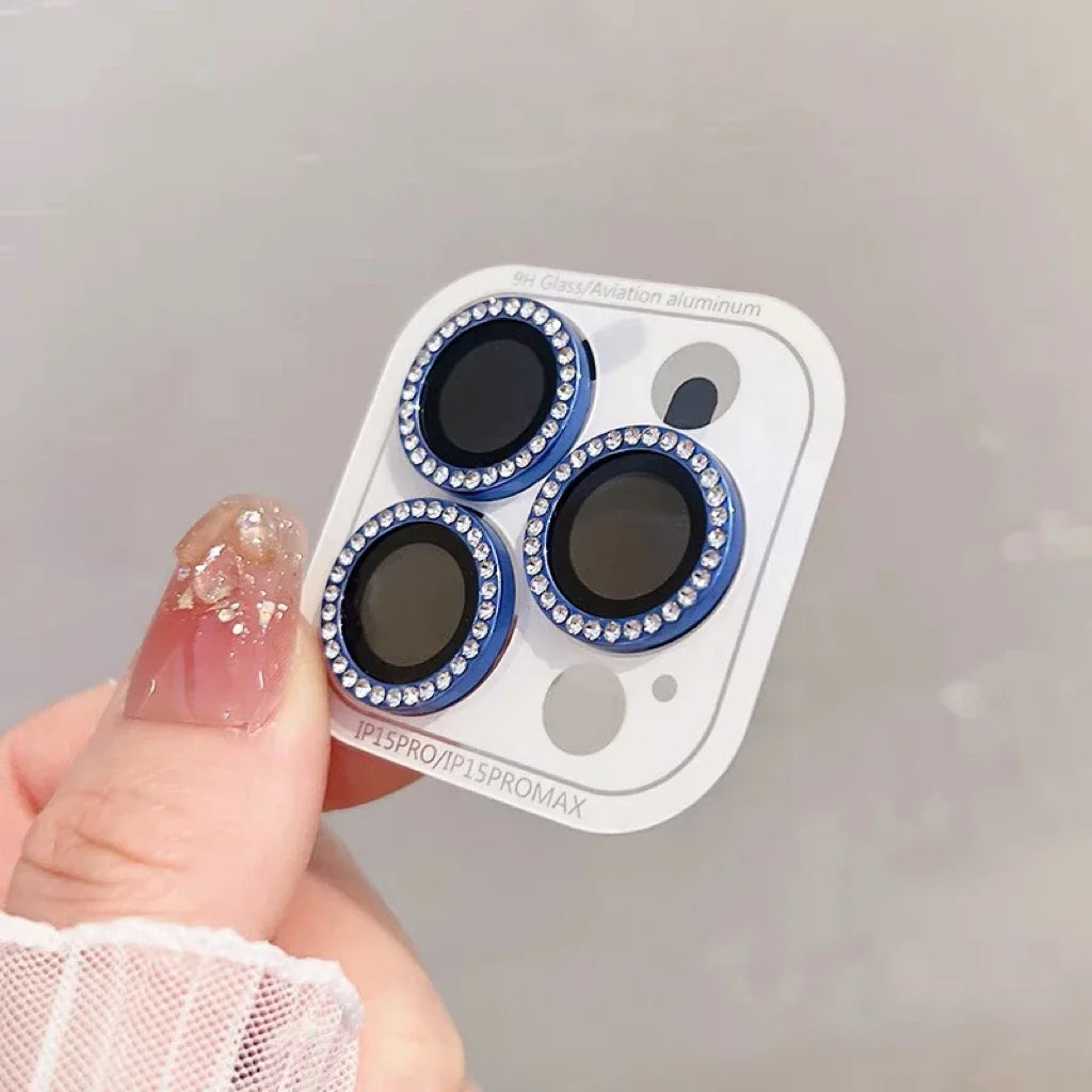 Diamant Kameraobjektiv-Schutz für iPhone 12–16 Pro Max