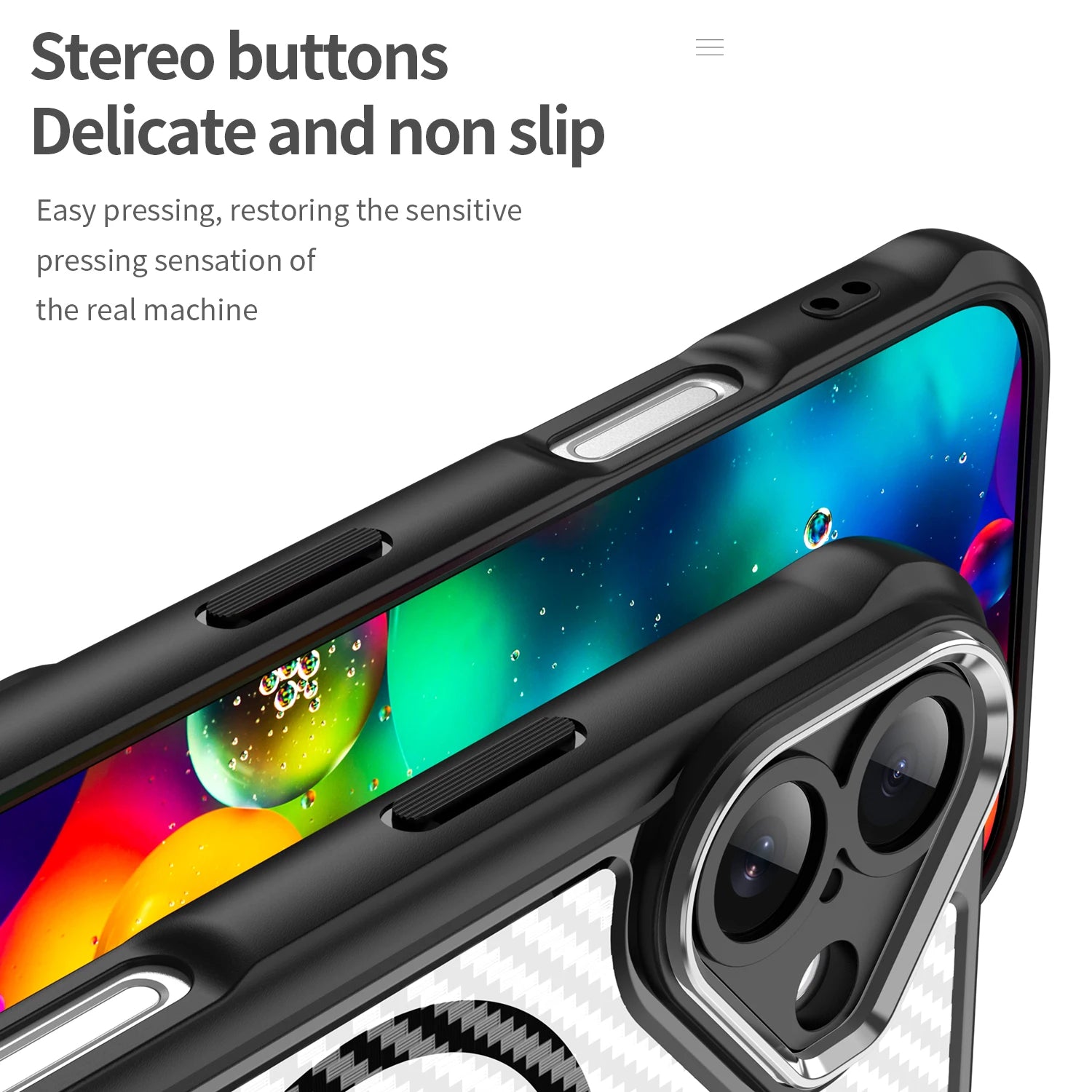 Transparente Carbon Fiber Hülle für iPhone 17 Pro Max