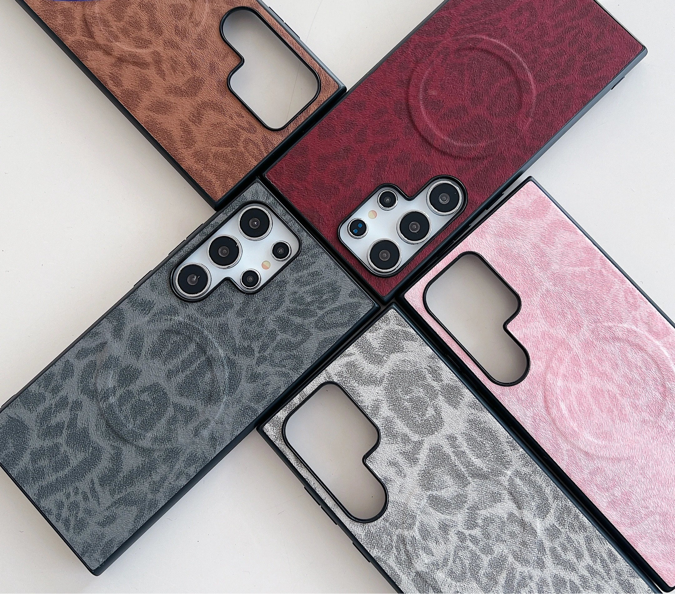 Leopard print magnetic case with MagSafe function