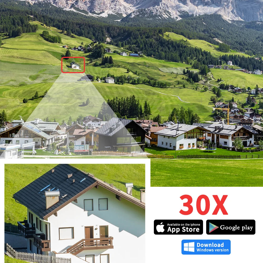 8MP 4K PTZ IP Kamera Außen mit 30X Zoom & Audio
