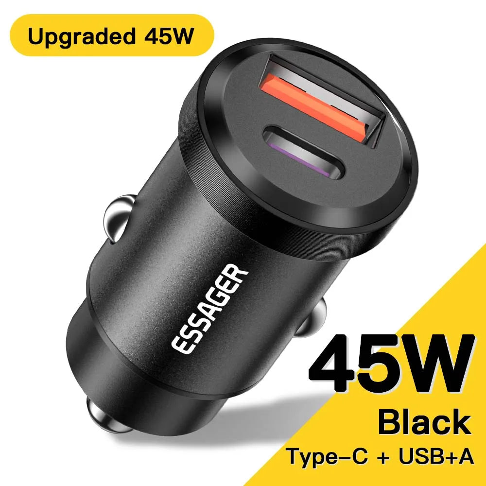 Essager 30W USB-C Autoladegerät Schnellladung QC PD
