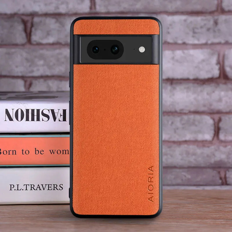 Luxury textile-leather TPU case Pixel