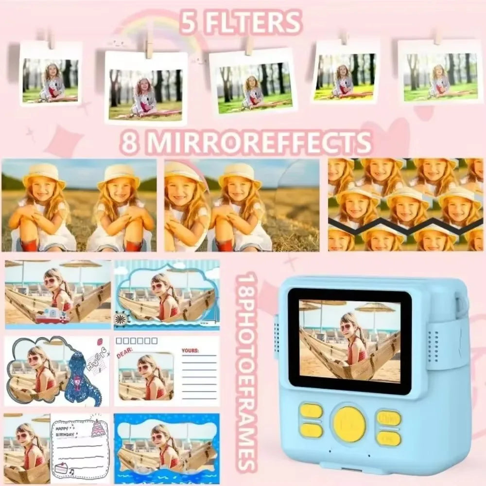 Tragbare Kinder Sofortbildkamera 1080P HD Mini