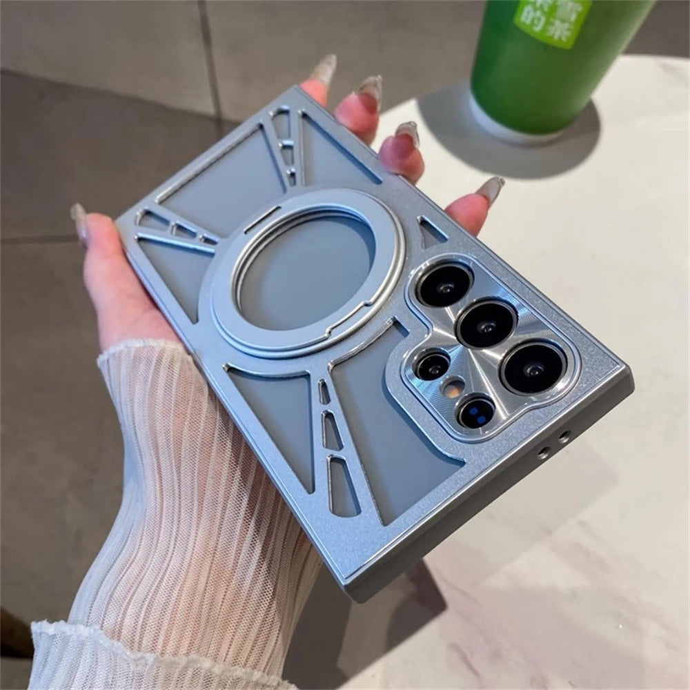 Magnetic case with ring holder for Galaxy S25 Ultra