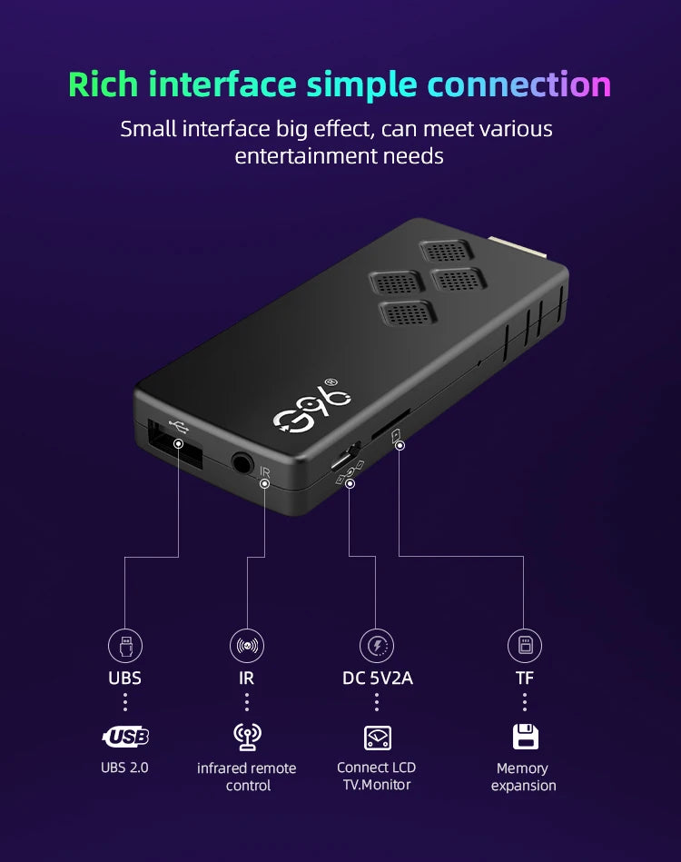 8K Android TV Stick mit Streaming und Multisprachen