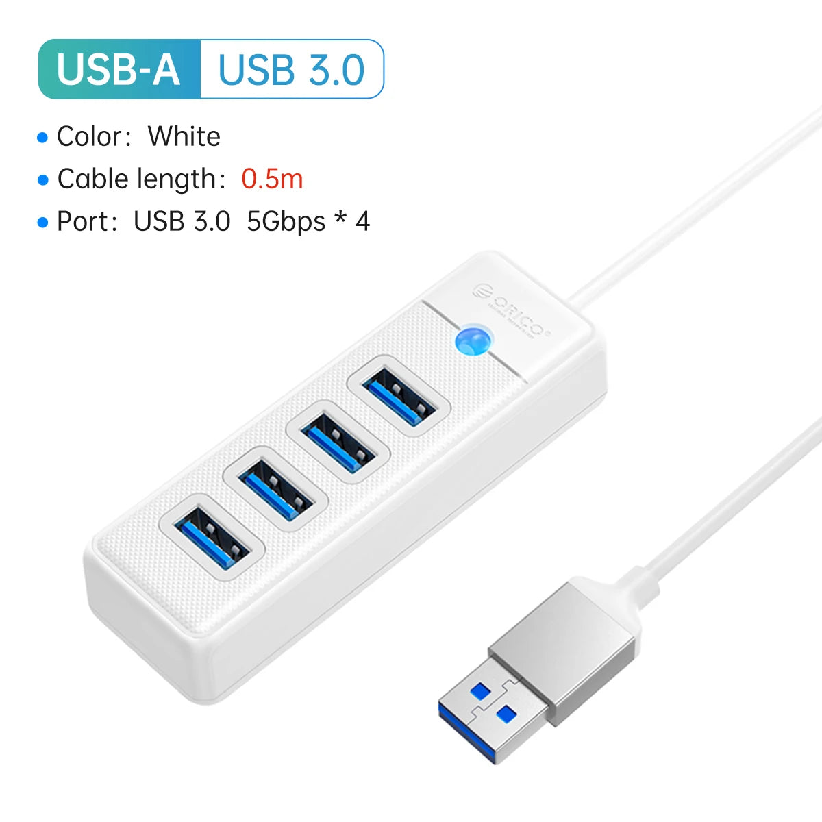 USB 3.0 HUB 4-Port Typ-C Splitter