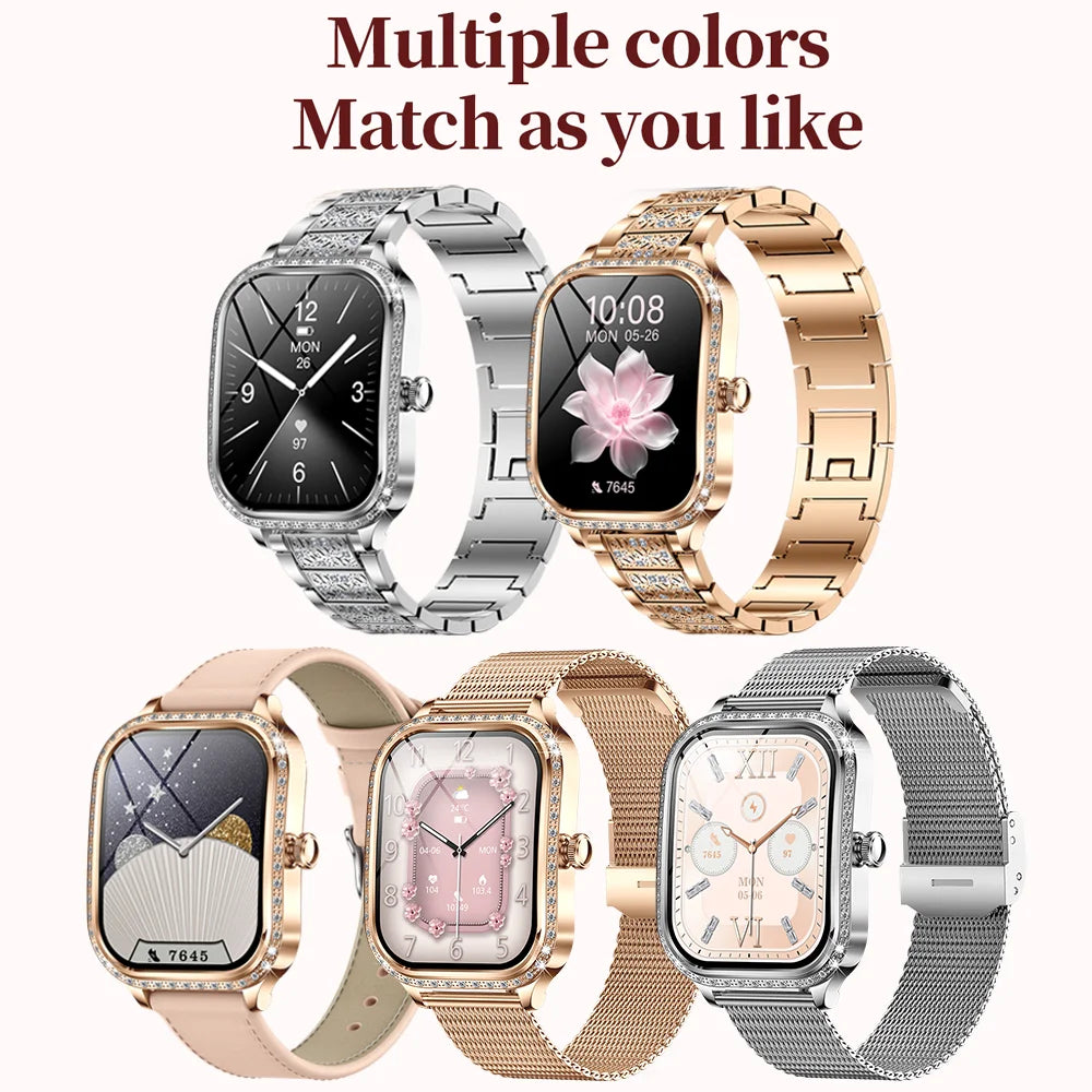 Elegante Damen Fitness Smartwatch mit Anruffunktion