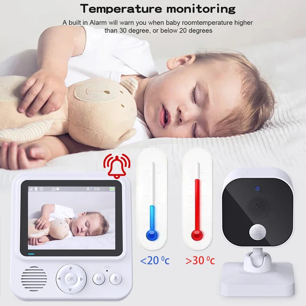 2.8 Zoll Baby Monitor mit Nachtsicht & Temperatur