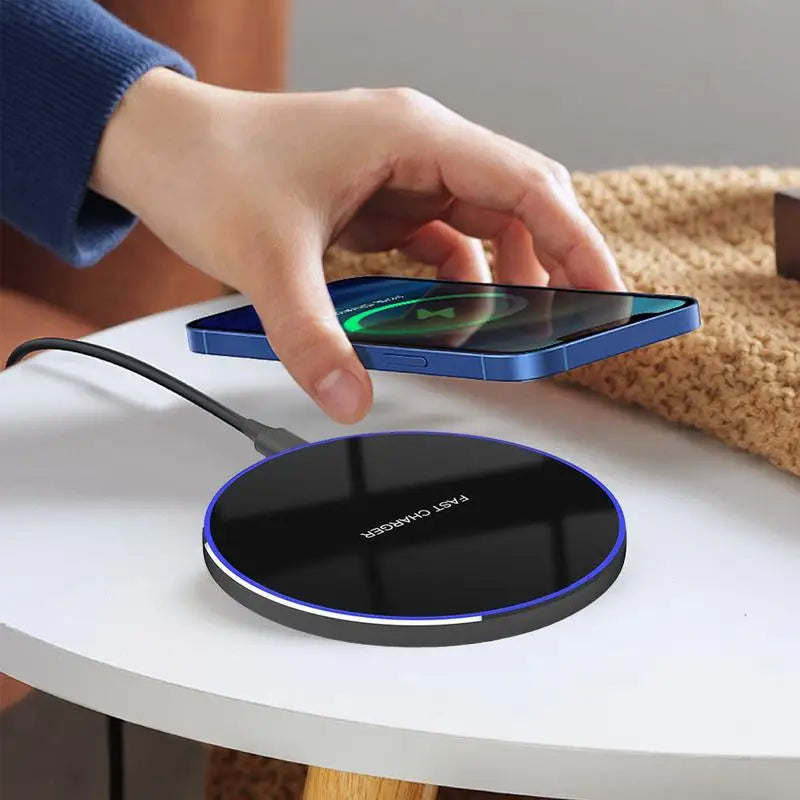 15W Wireless Fast Charging Pad with Light
