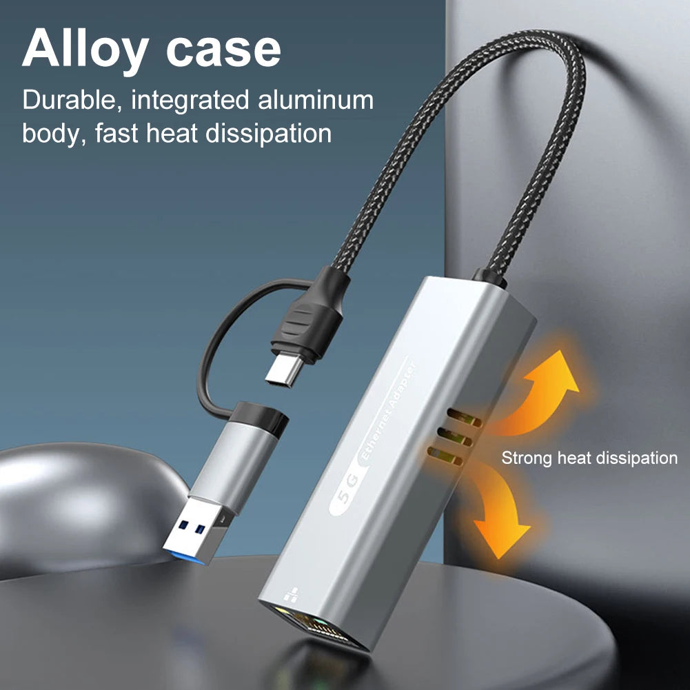 USB-C auf RJ45 5Gbps Netzwerkadapter