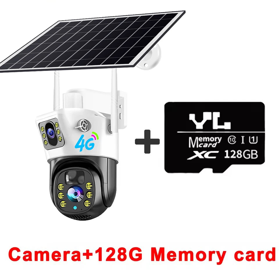 WiFi Dual-Lens Camera 4G Solar Night Vision Outdoor