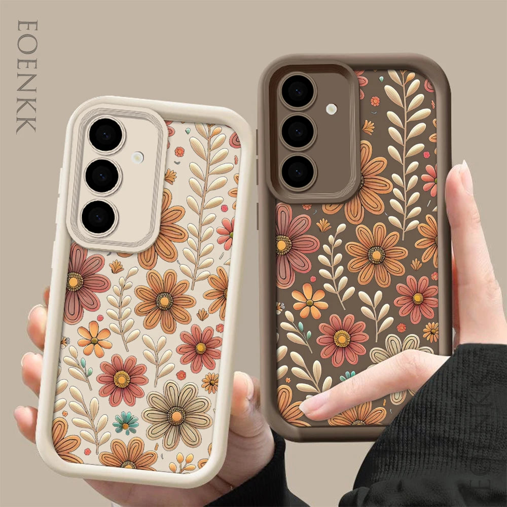 Leaf Pattern Silicone Case for Samsung Galaxy Models