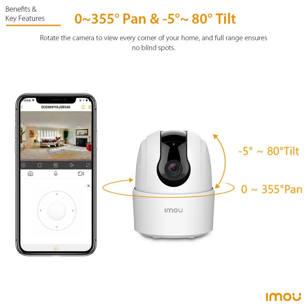 360° WLAN Überwachungskamera 2MP/4MP mit Nachtsicht