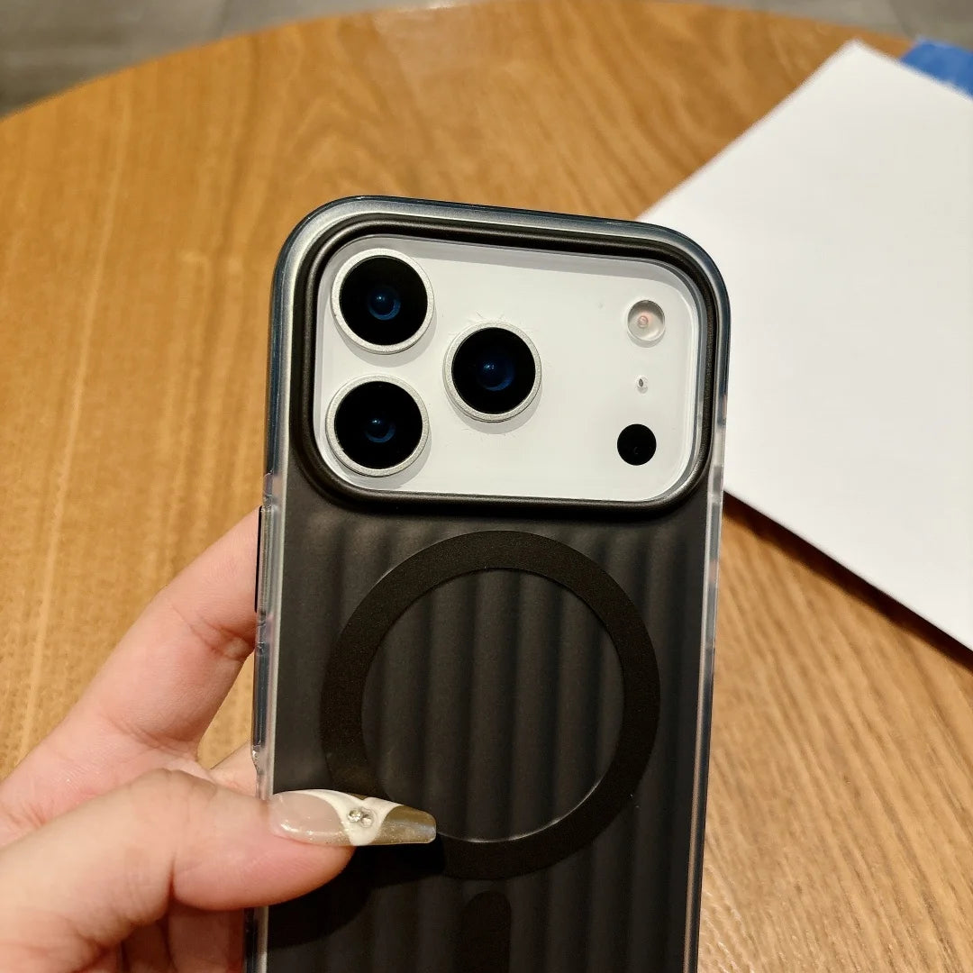 Luxuriöse Metall-Magnethülle für iPhone 17 Serie Matt