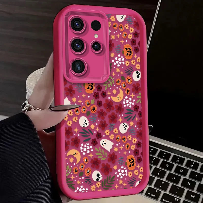 Süße Halloween Kürbis Schädel Hülle Samsung Galaxy