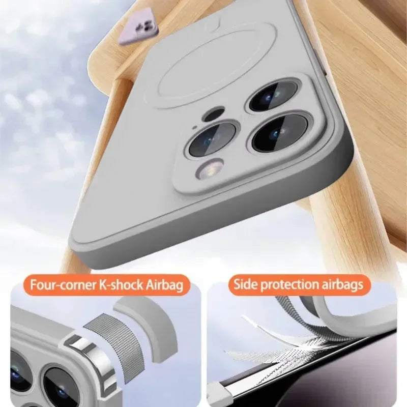 Luxury MagSafe silicone case for iPhone