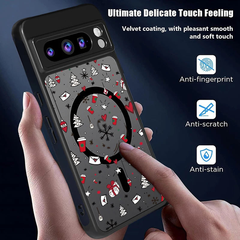 Weihnachtliche TPU-Handyhülle mit Schneemann und Tannenbaum