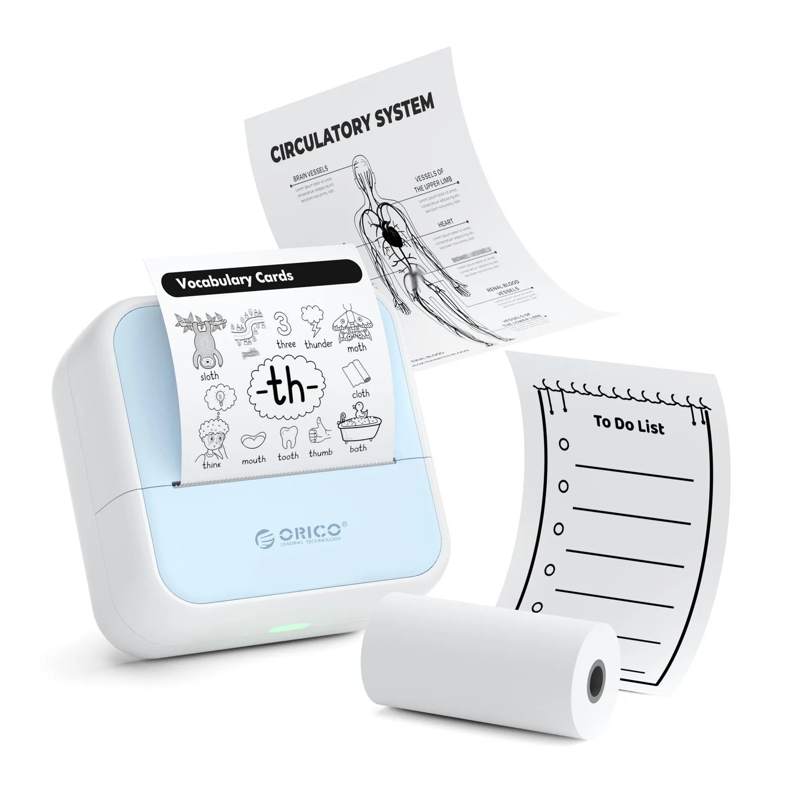 Orico Mini Bluetooth Etiketten- & Fotodrucker tragbar