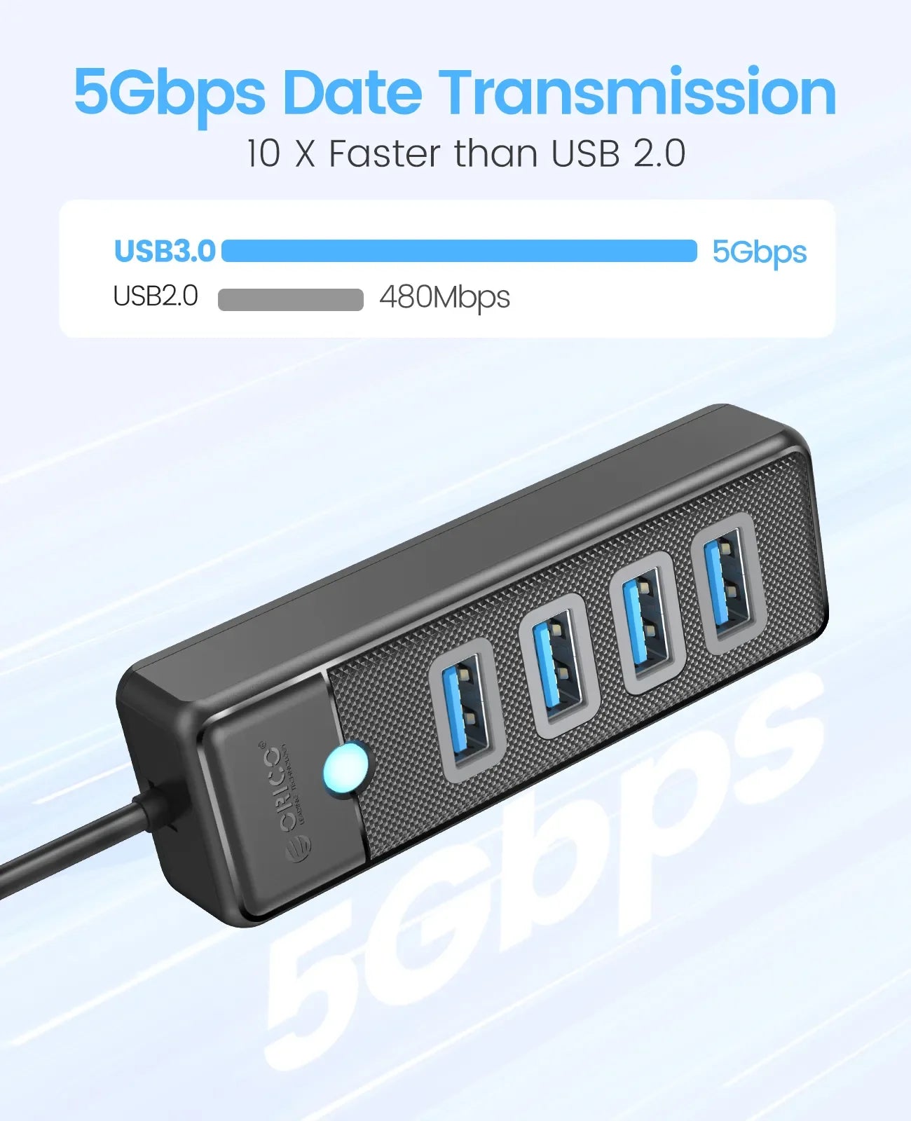 USB 3.0 HUB 4-Port Typ-C Splitter