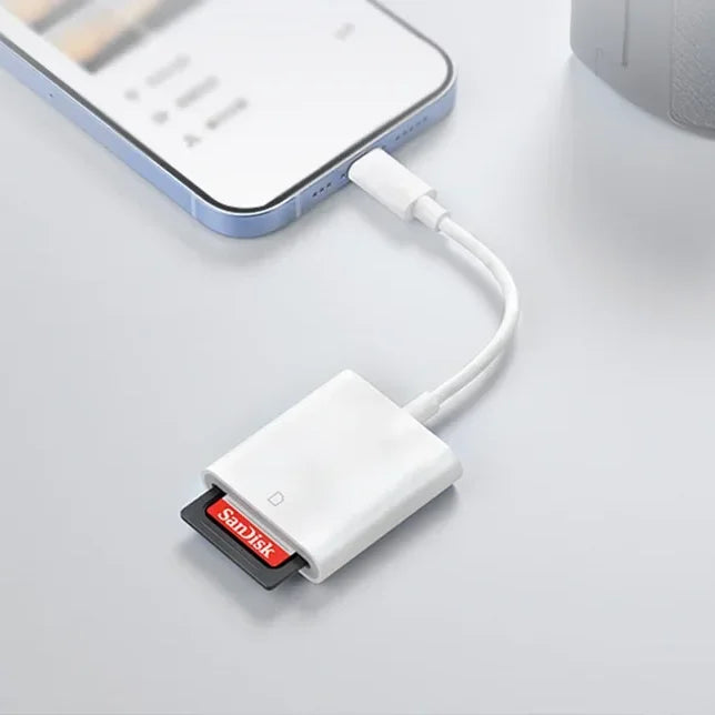 External SD card reader Lightning Type-C adapter