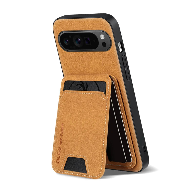 Pixel case with card slot & leather look