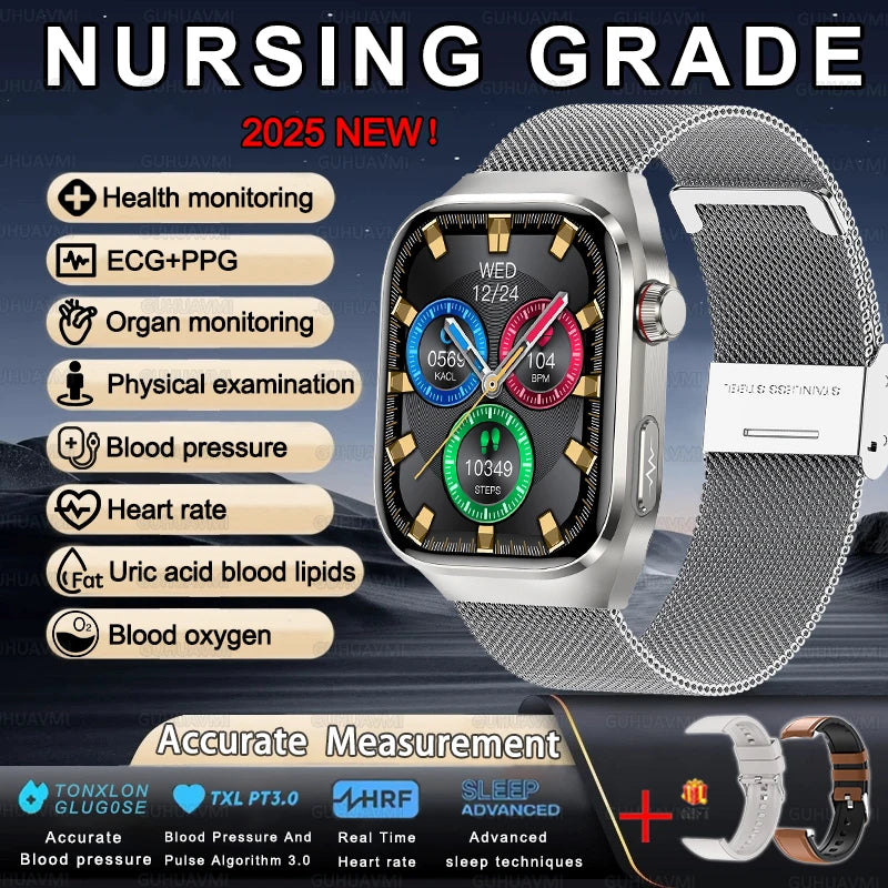Gesundheits-Smartwatch 2025 mit Uric & Blutlipide