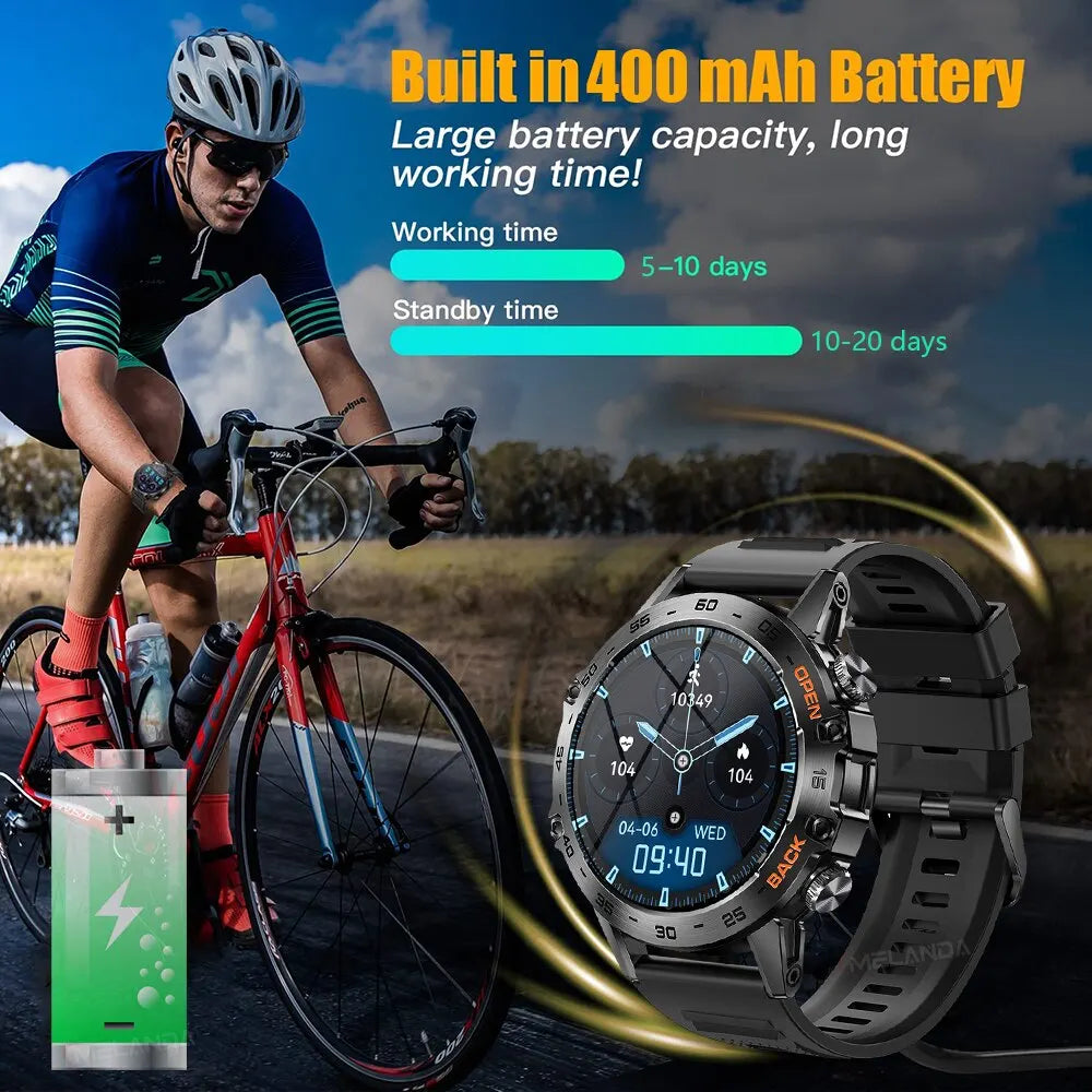 Bluetooth Smartwatch 1,39 Zoll Sport Fitness Uhr