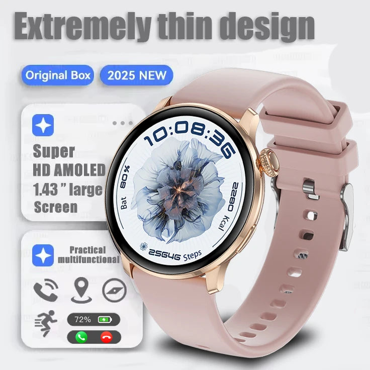 2025 Damen Smartwatch GPS Sport Gesundheit Bluetooth