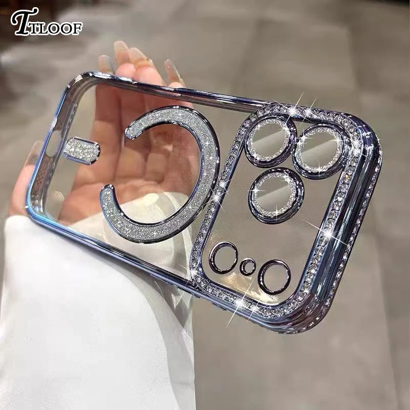 Glitzer Diamant Hülle mit MagSafe für iPhone 17