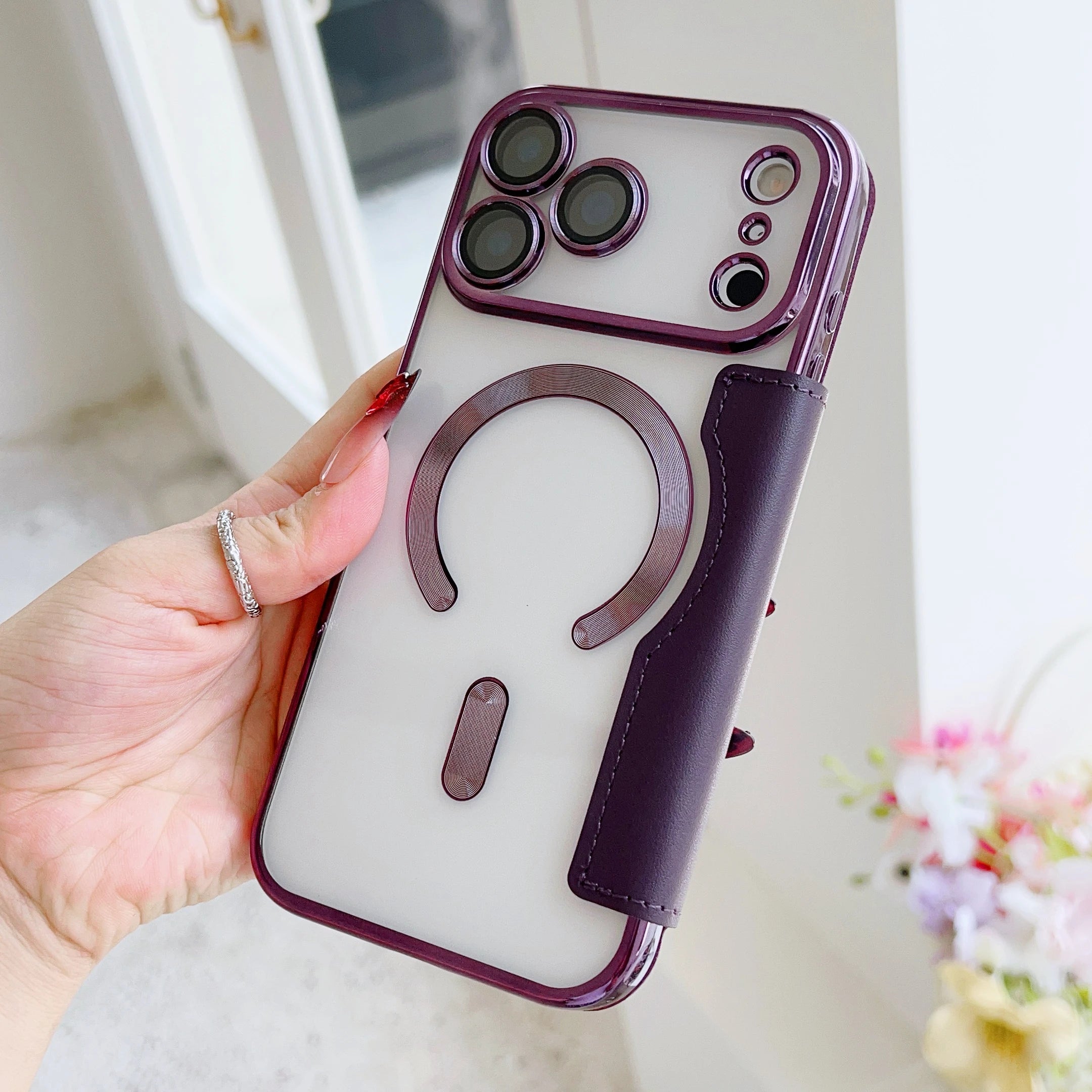 Lederhülle für iPhone 17 Pro Max mit Kartenfach