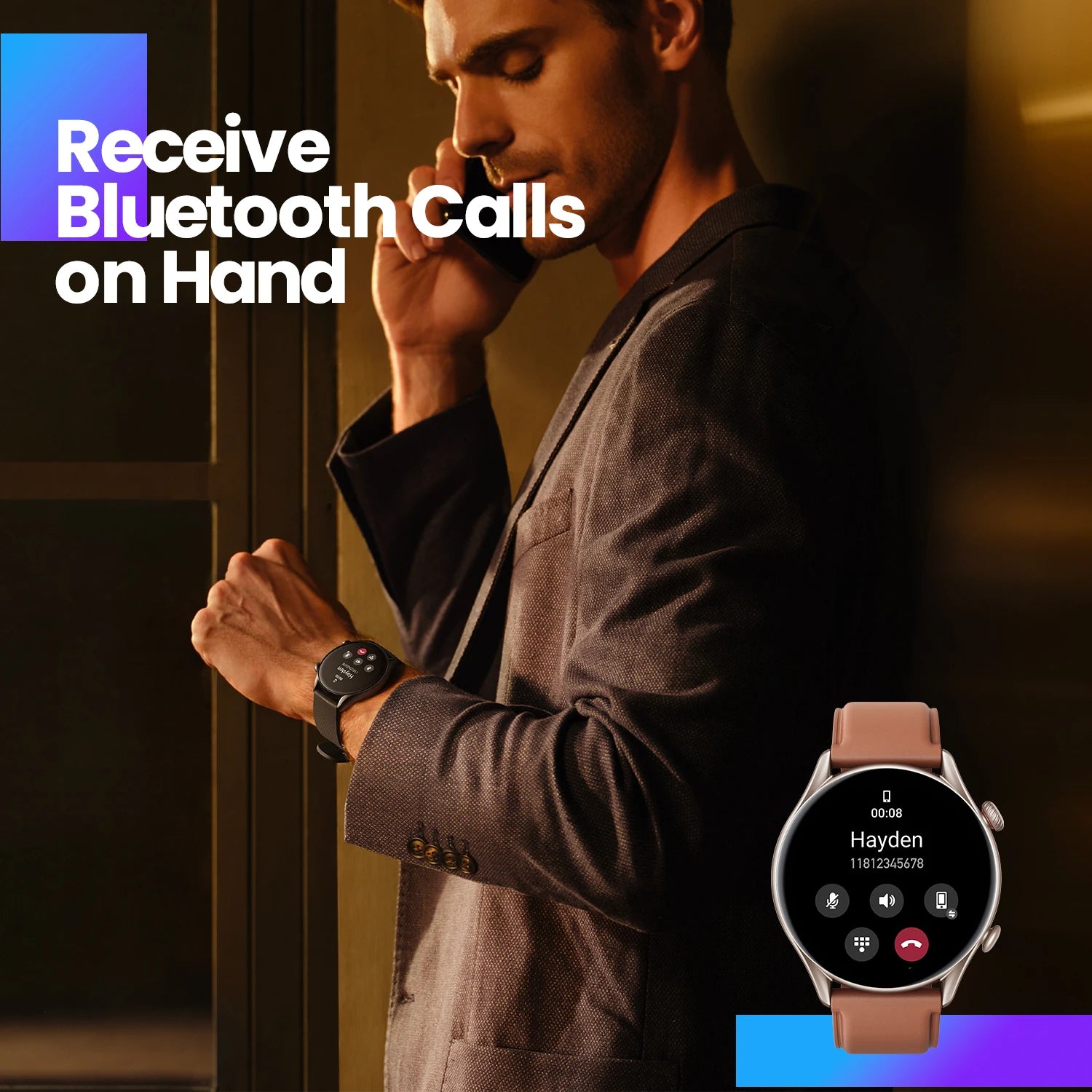46mm Smartwatch mit 150 Sportmodi und 12 Tage Akku