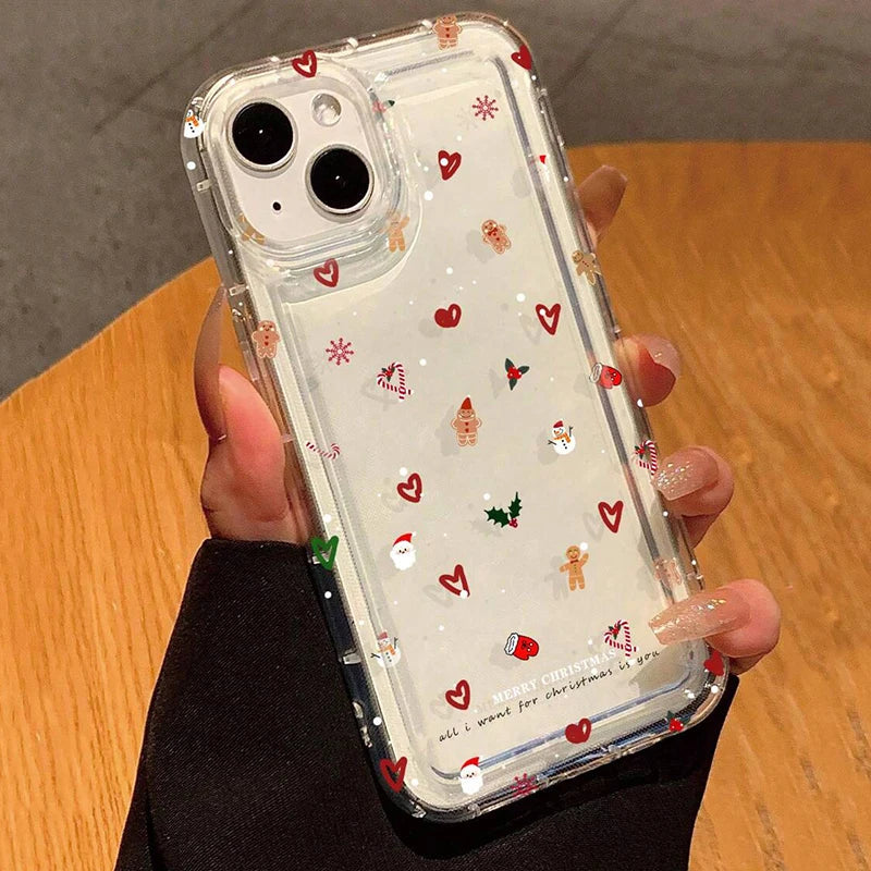 Schneeflocken Weihnachtsbaum Hülle für iPhone 17