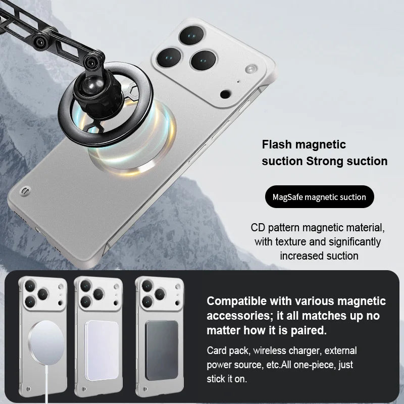 Ultra-thin magnetic metallic MagSafe case