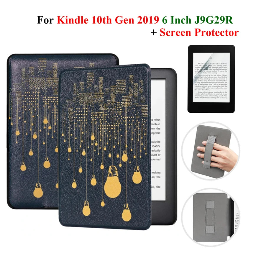 Étui + protection d'écran pour Kindle 10e génération 6 pouces