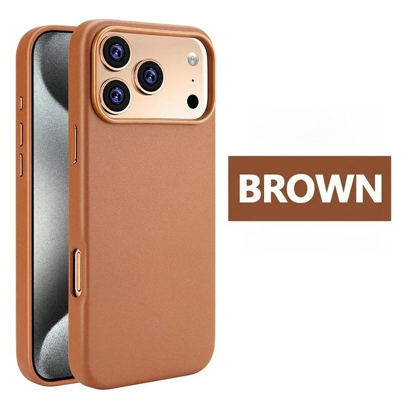 Luxuriöse Rindsleder Hülle für iPhone 17 Pro Max – Magnetisch, Kabelloses Laden
