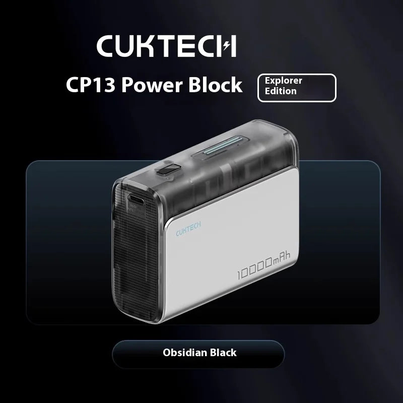 Kompakte Powerbank 10000mAh mit integriertem Kabel