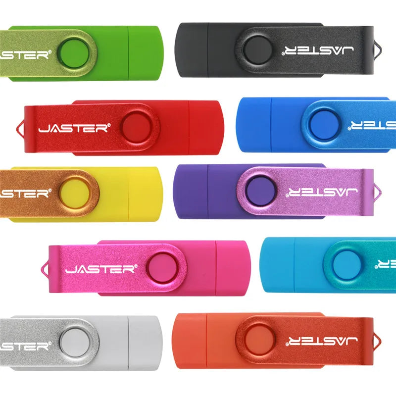 JASTER USB-Stick drehbar 128GB mit Logo Geschenk
