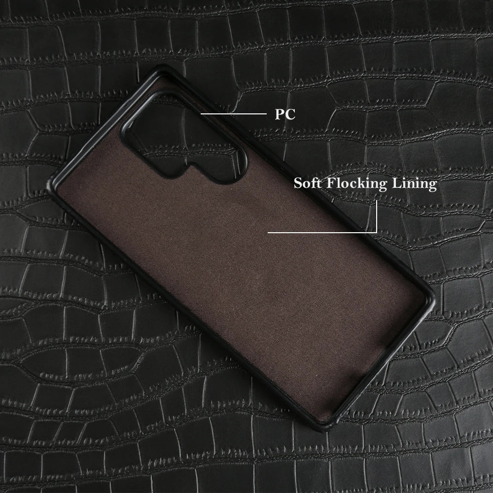 Luxus Leder Magsafe Hülle für Samsung Galaxy