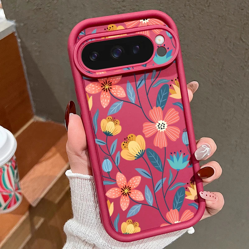 Bunte Blumen TPU-Hülle für Pixel 7–9