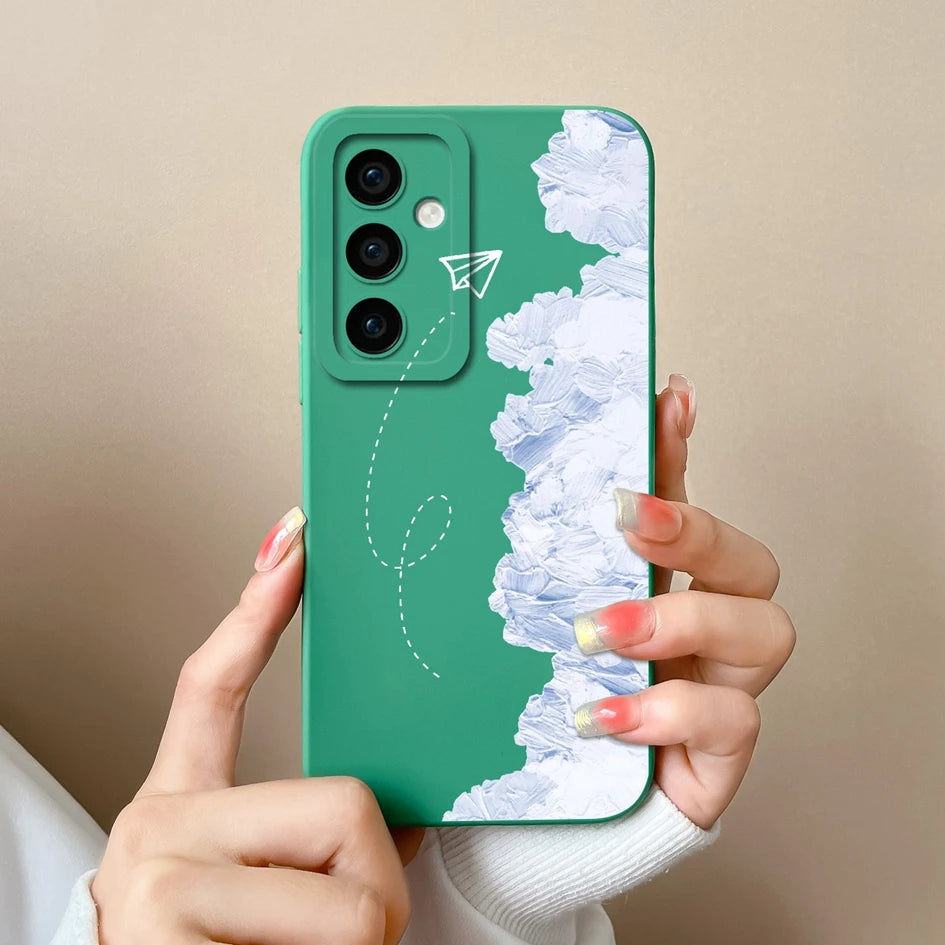 Leopard print silicone case with camera protection