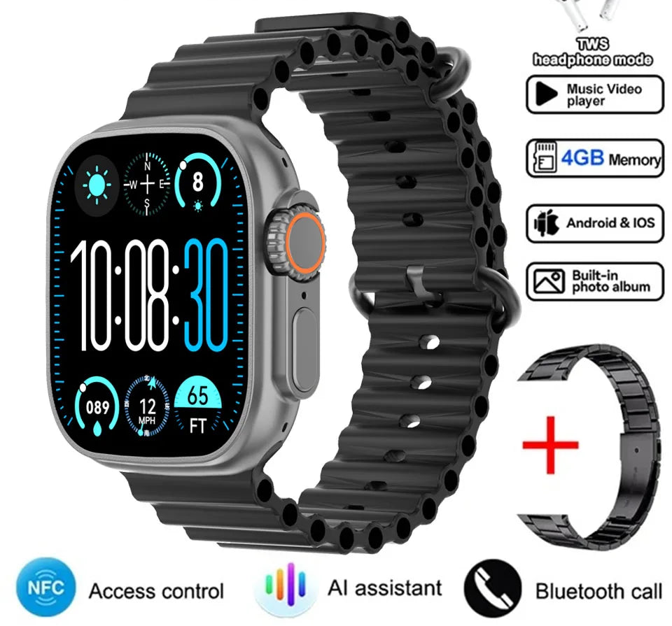 Smartwatch 2025 mit GPS NFC Bluetooth HD-Anrufen