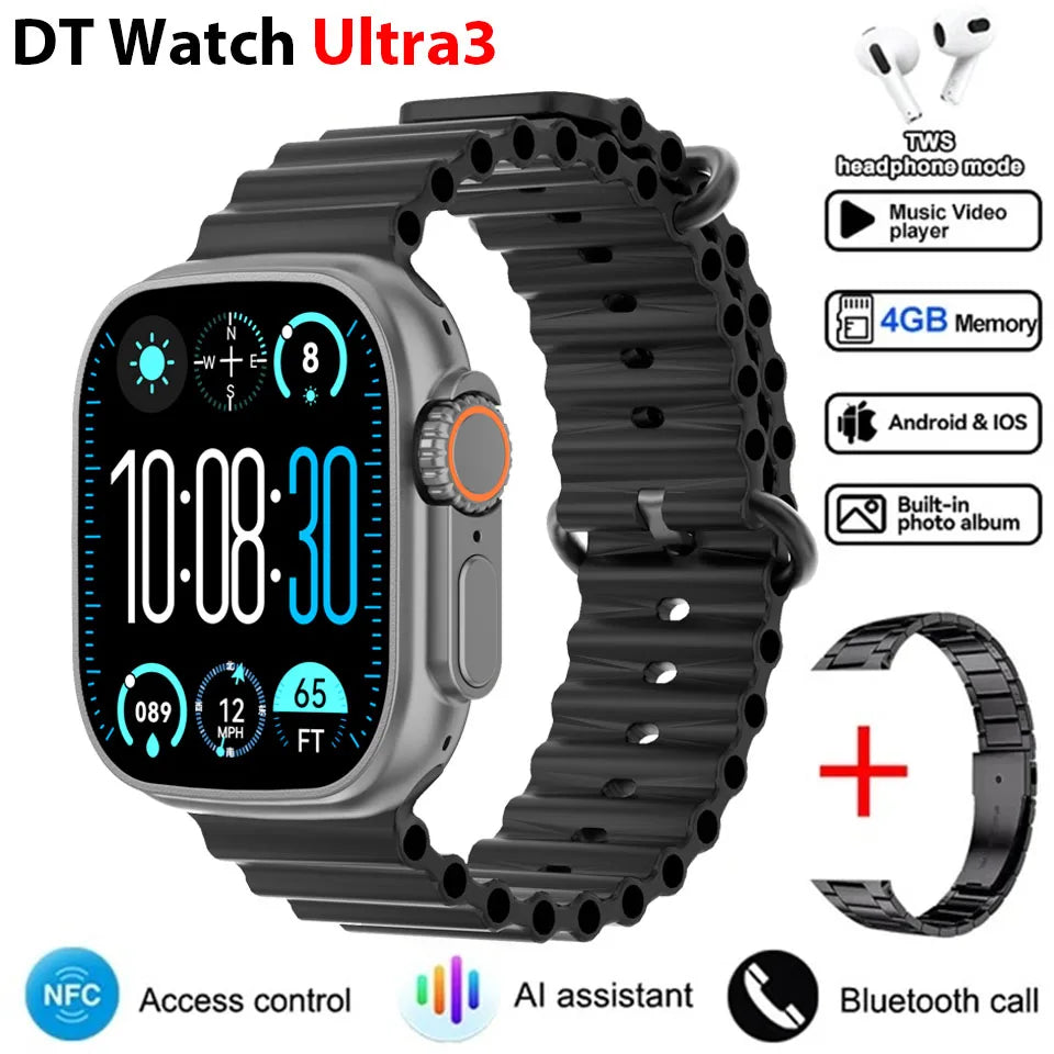 Intelligente Smartwatch 2025 mit NFC & Google Maps