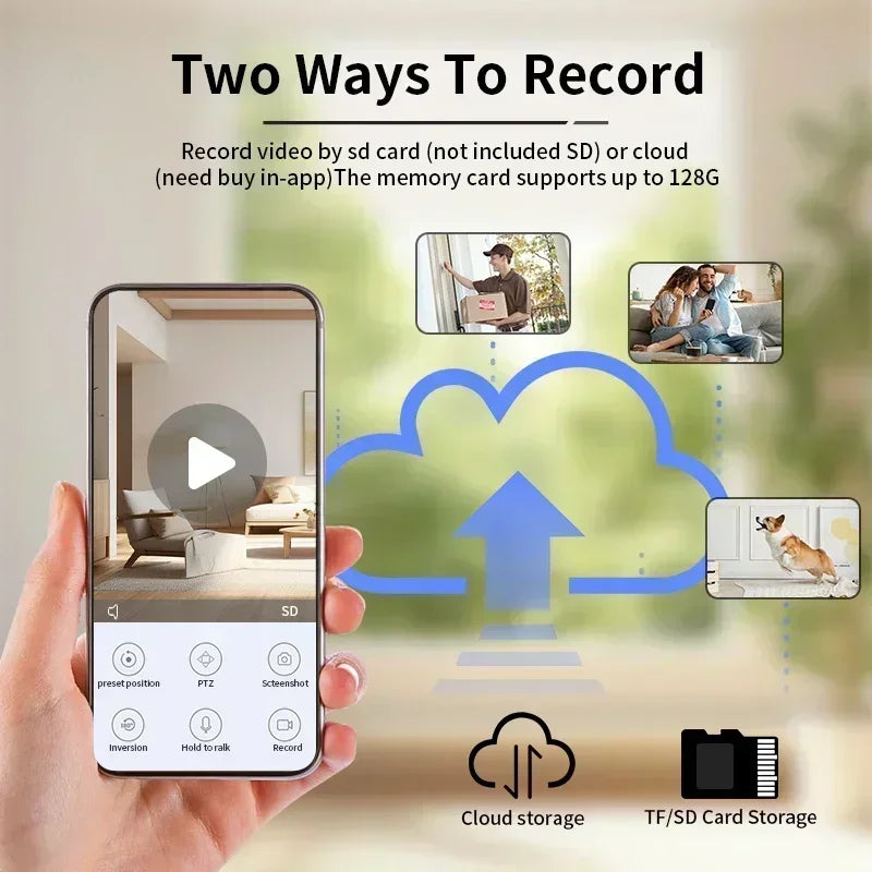 LED Glühbirnen Kamera 8MP WLAN PTZ mit Nachtsicht