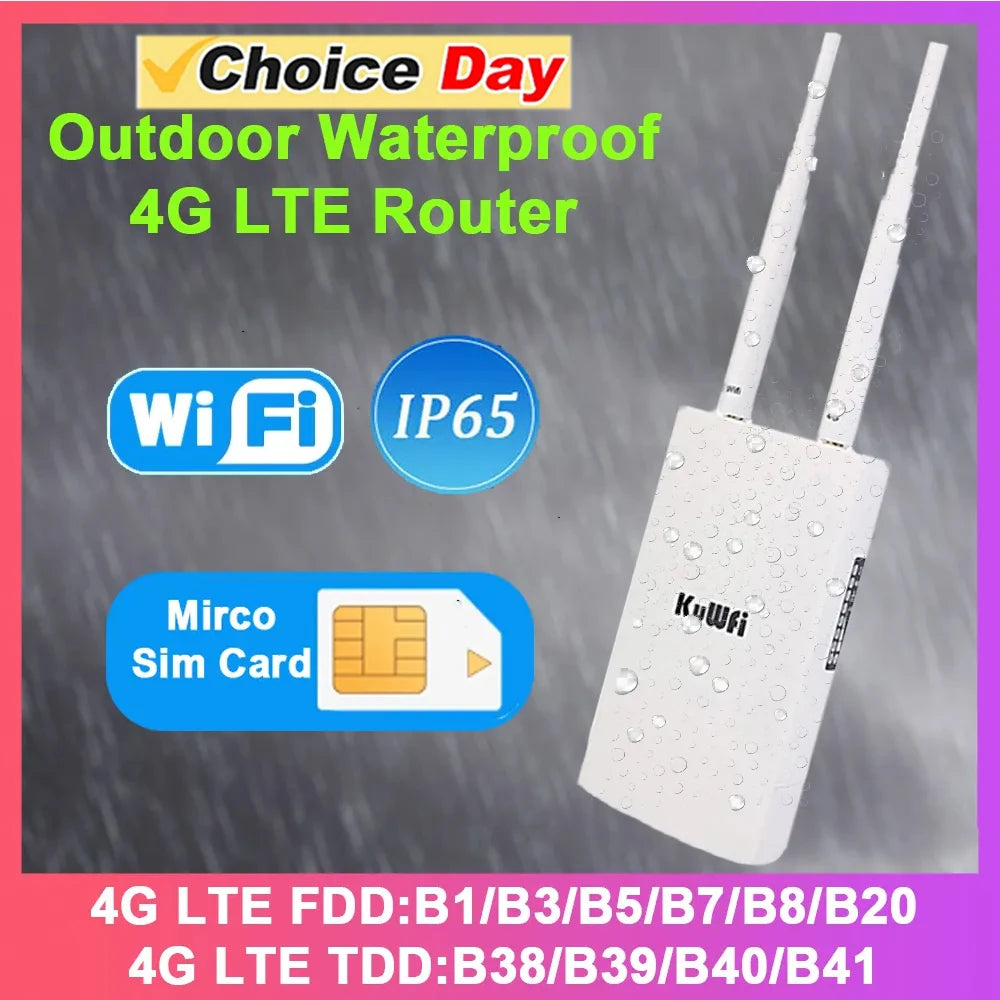 Kuwfi Outdoor 300Mbps 4G LTE Router
