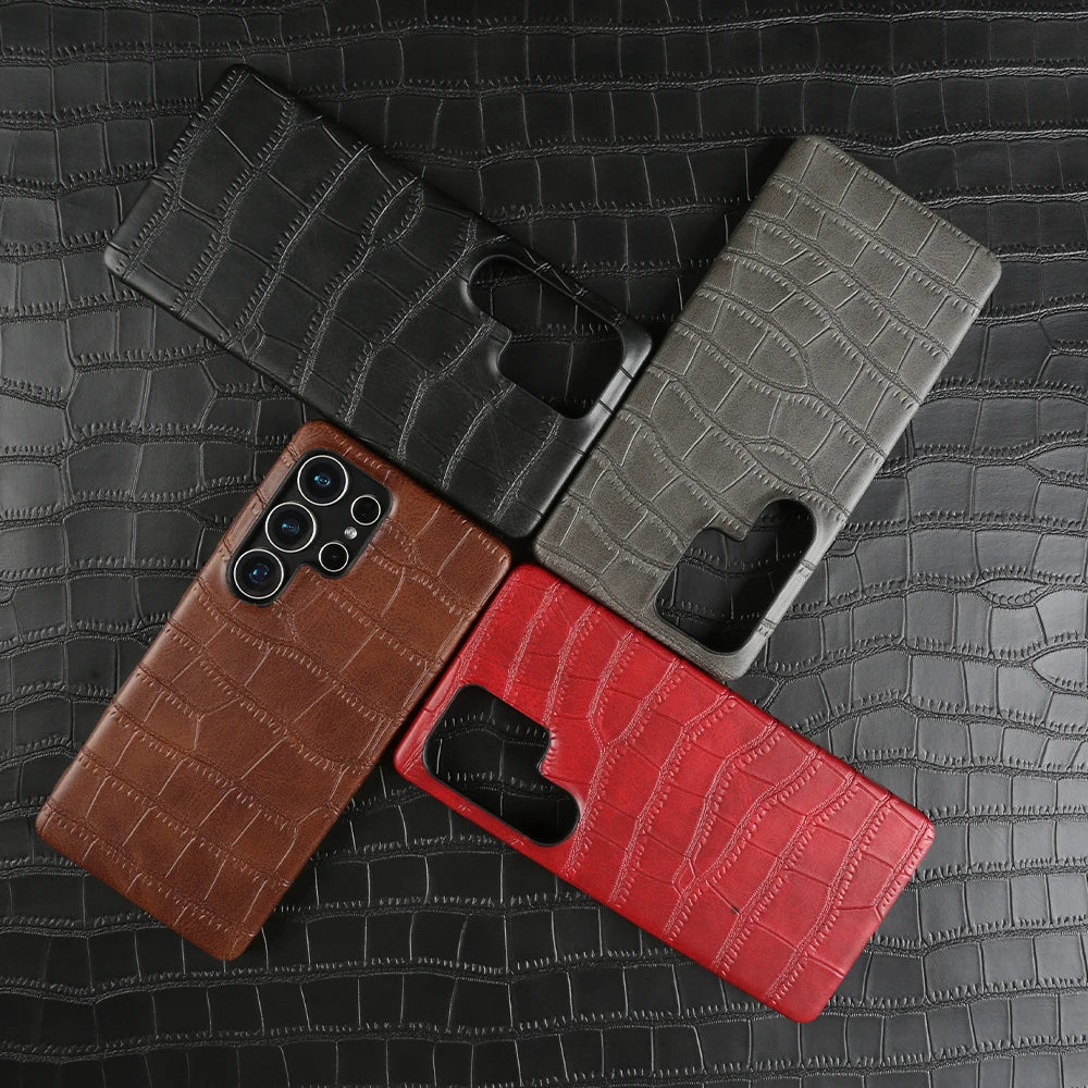 Luxus Leder Magsafe Hülle für Samsung Galaxy