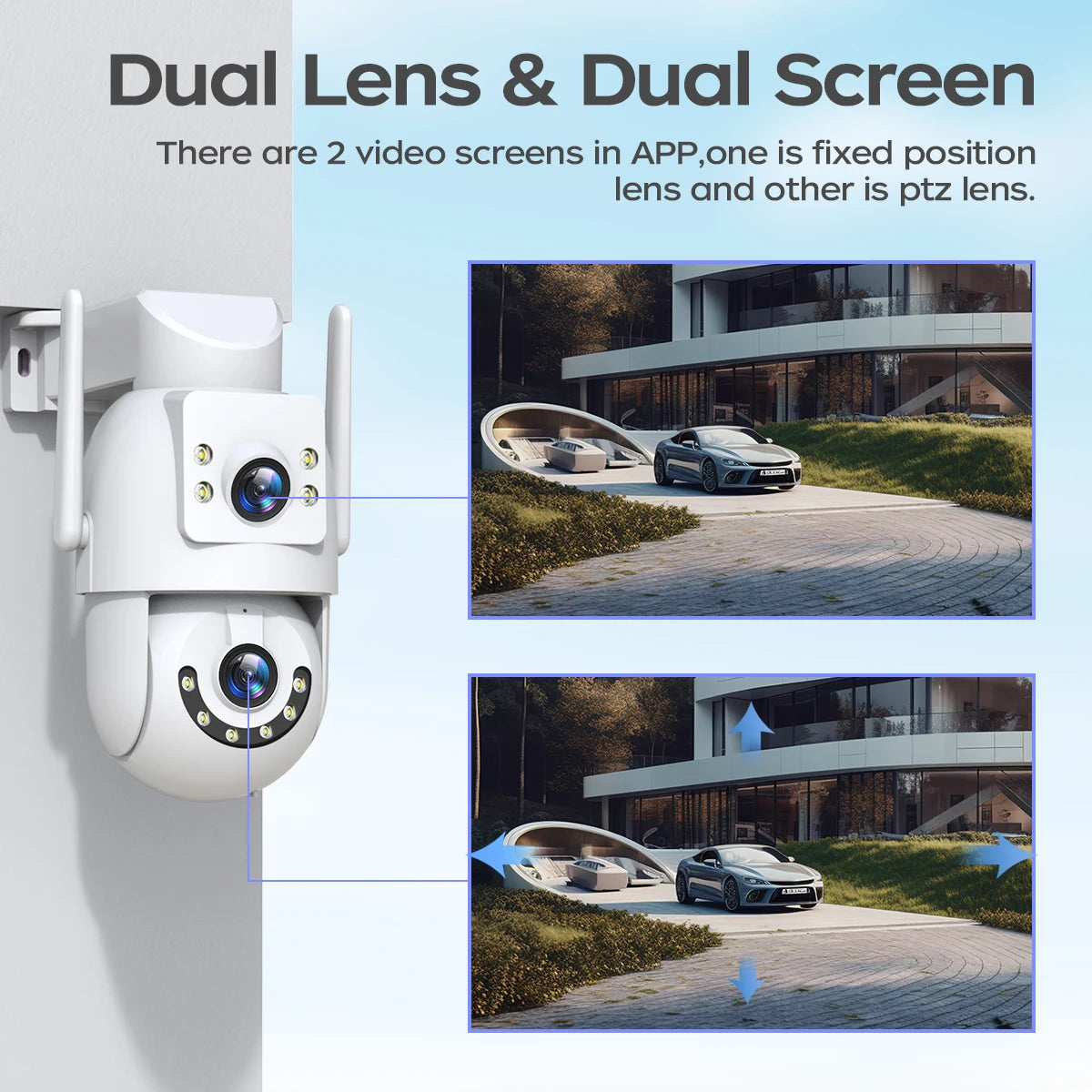 6K WiFi PTZ Camera with Dual Lens & Zoom