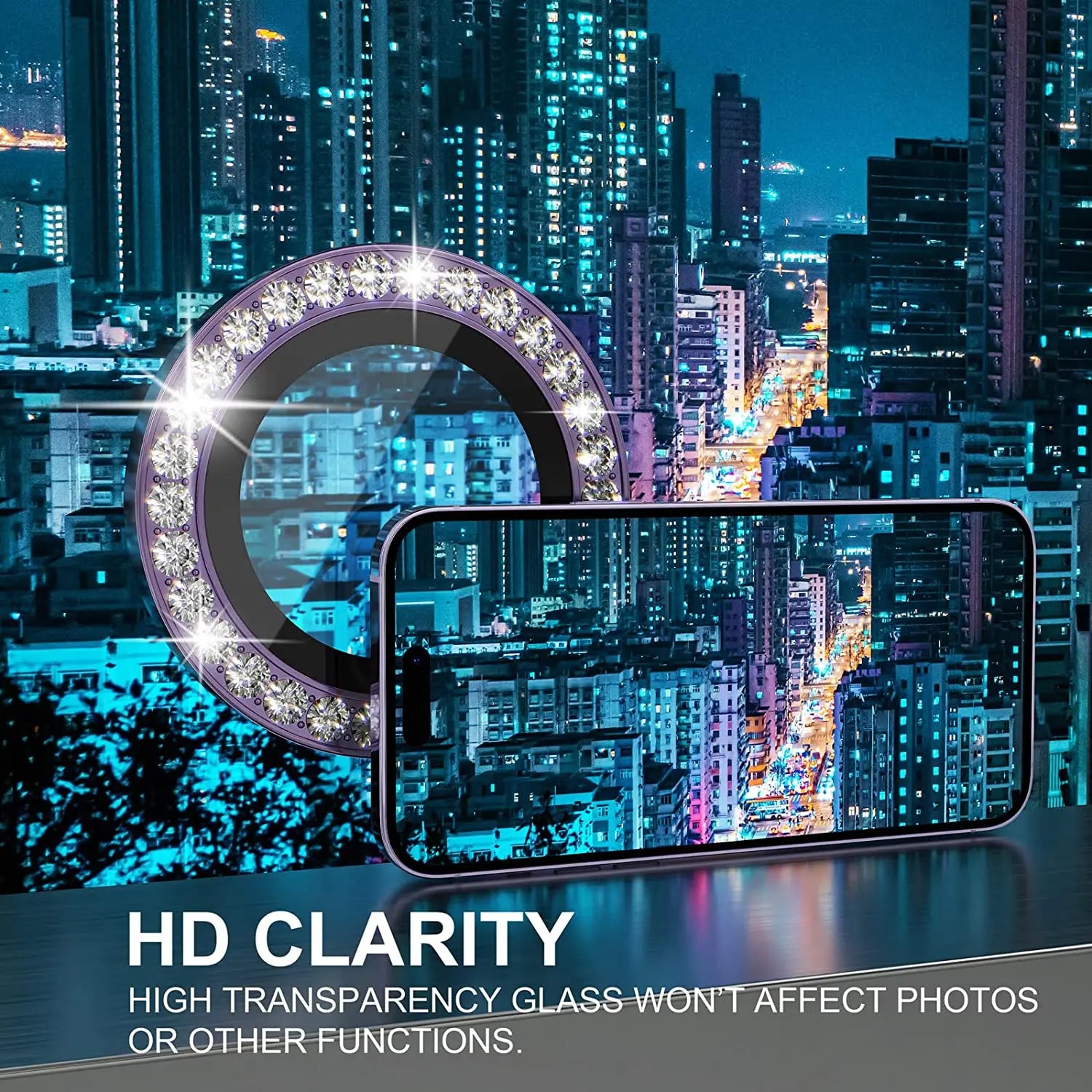 Glitzer Diamant Kamera Schutz iPhone